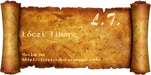 Lóczi Tiborc névjegykártya